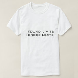 CAMISETA T-SHIRT BRANCO ENCONTREI LIMITES QUE QUEBREI LIMIT