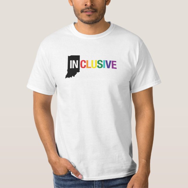 Camiseta T-shirt branco inclusivo de Indiana |, cor (Frente)