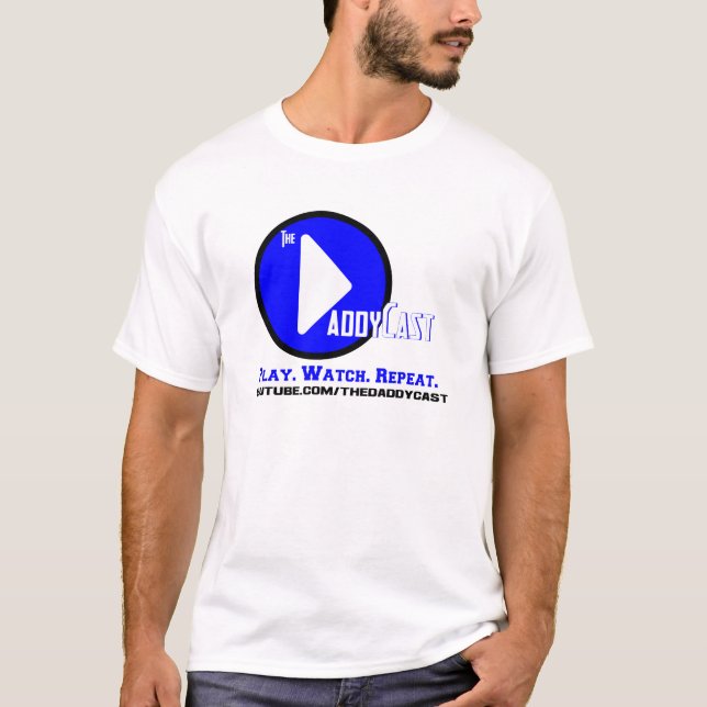 Camiseta T-shirt branco/leve de DaddyCast (Frente)