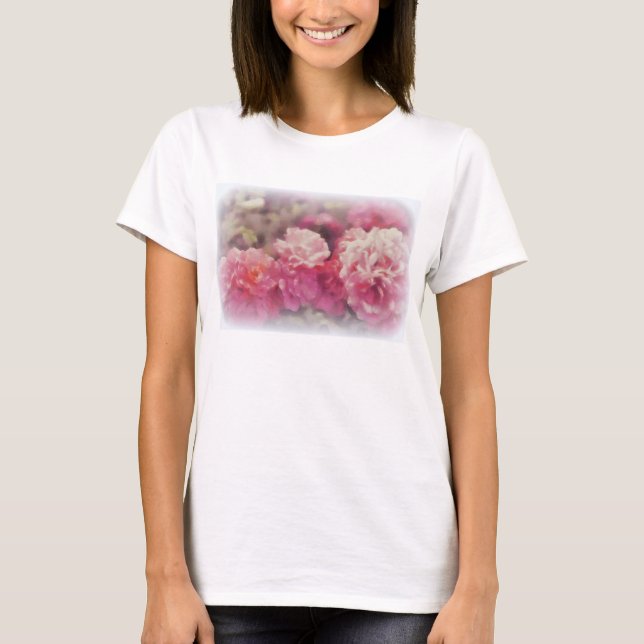 Camiseta T-shirt branco na moda com impressão pintado do (Frente)