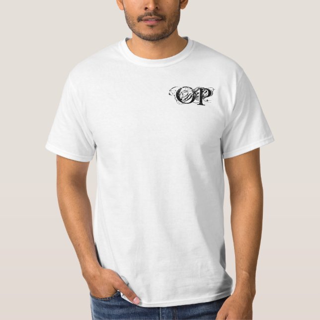 Camiseta T-shirt branco Overpowered (Frente)