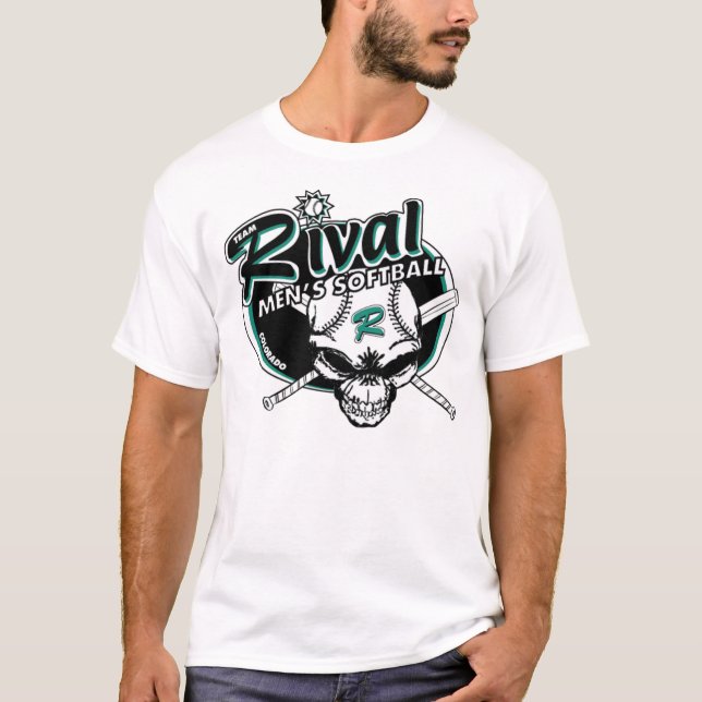 Camiseta T-shirt branco rival da equipe (Frente)