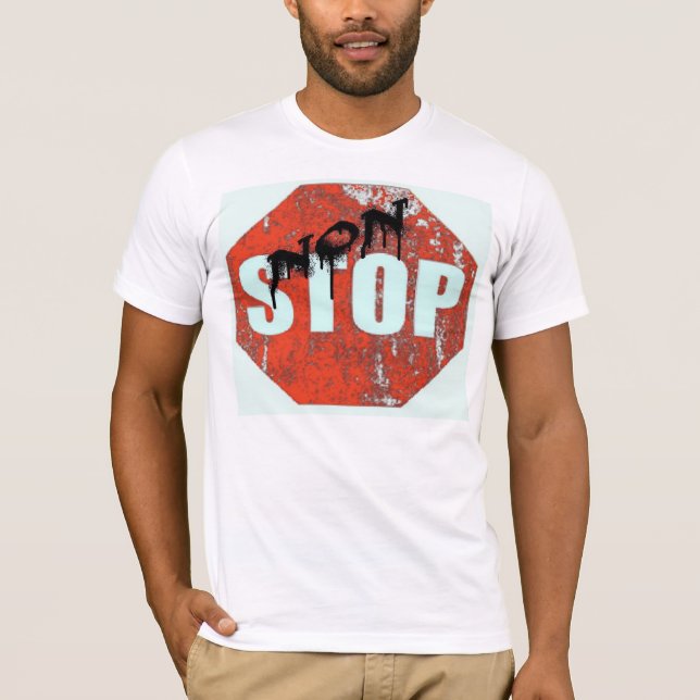 Camiseta t-shirt branco sem parar (Frente)