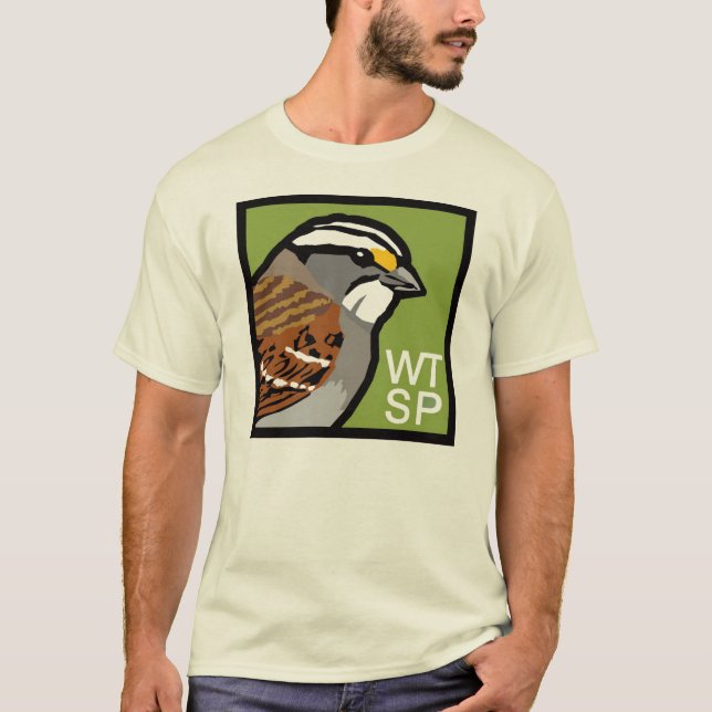Camiseta t-shirt Branco-throated do pardal (Frente)