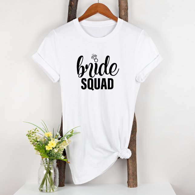 Camiseta T-Shirt Bridal Envolvido no Esquadrão da Noiva (Criador carregado)
