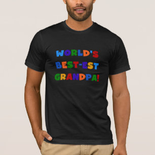 Camiseta T-shirt brilhantes das cores do vovô do Melhor-est