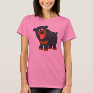 Camiseta T-shirt brincalhão bonito das mulheres de