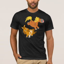 Camiseta T-shirt brincalhão dos pôneis dos desenhos