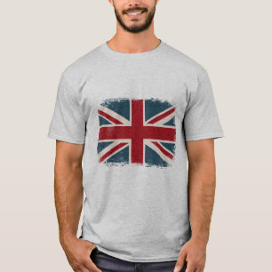 CAMISETA T-SHIRT BRITÂNICO AFLIGIDO DA BANDEIRA DE UNION