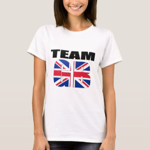 Camiseta T-shirt britânico da bandeira do GB da equipe