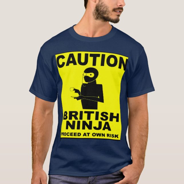 Camiseta T-shirt britânico de Ninja (Frente)