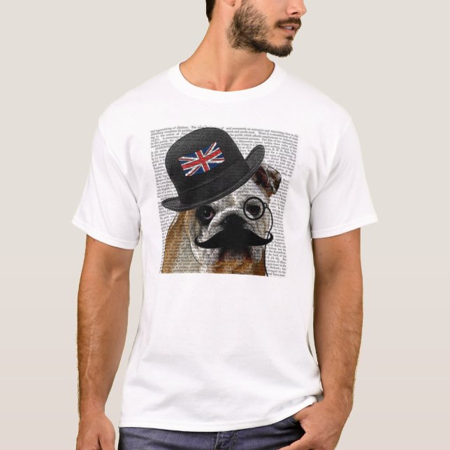 Camiseta T-shirt britânico do buldogue (Frente)
