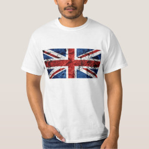 Camiseta T-shirt BRITÂNICO do GRUNGE da BANDEIRA