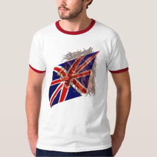 Camiseta T-shirt britânico do leão da bandeira "n"