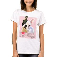 T-Shirt Bulldog Francês - I Heart French Bulldog