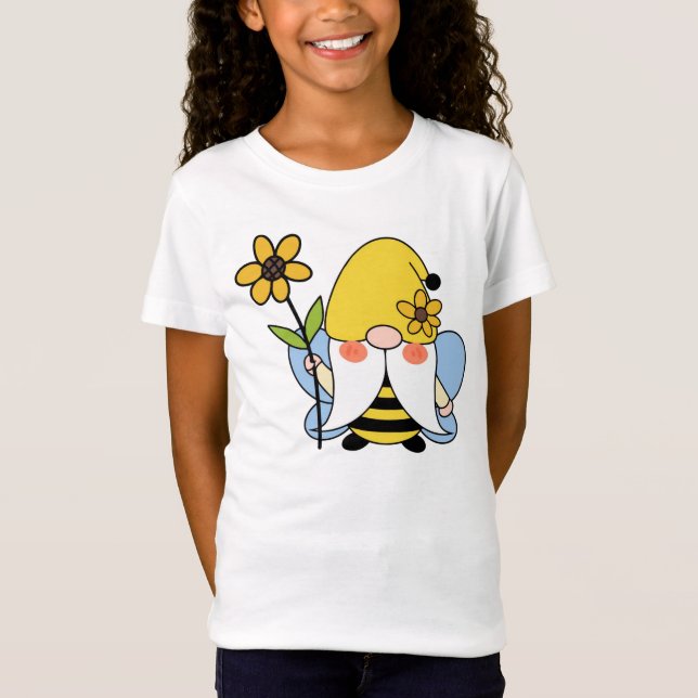 Camiseta T-Shirt Bumblebee Gnomo, girassol (Frente)