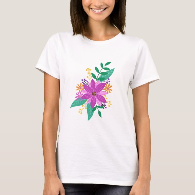 Camiseta T-Shirt Buquê Floral (Frente)