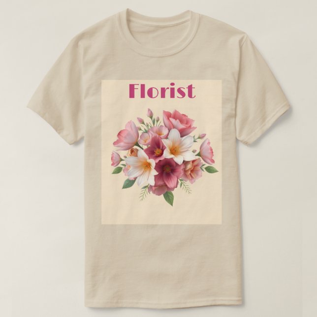 Camiseta T-Shirt Buquê Florista (Frente do Design)