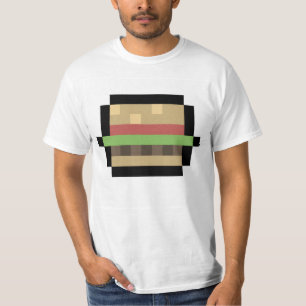 Camiseta T-Shirt Burger Pixel De 8 Bits