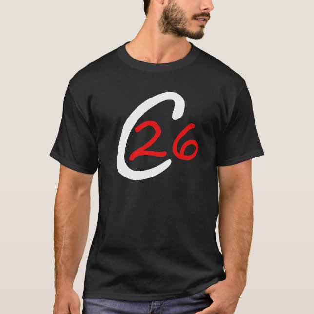 Camiseta T-shirt C26 preto (Frente)