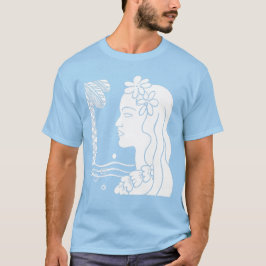 Camiseta T-Shirt Cabeça de Hula Branca