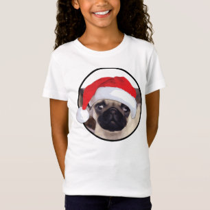 Camiseta T-shirt cabido Bella da boneca das meninas do Pug