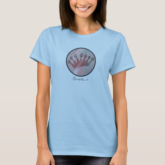 Camiseta T-shirt cabido boneca das senhoras (Frente)