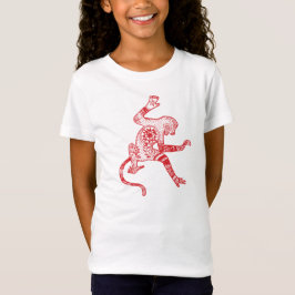 Camiseta T-shirt cabido macaco da boneca do fogo da