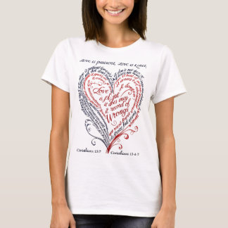 Camiseta T-Shirt Calligram do Coração