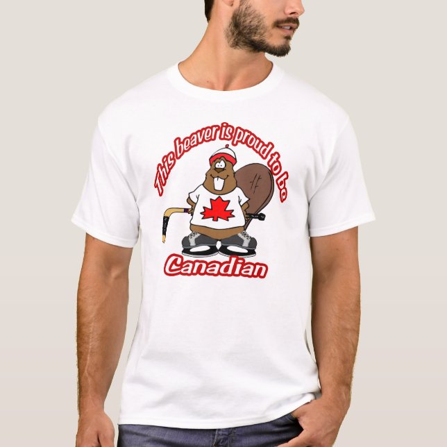 Camiseta T-shirt canadense do castor (Frente)