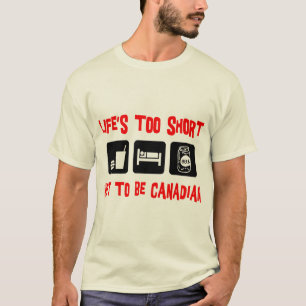 Camiseta T-shirt canadense engraçado