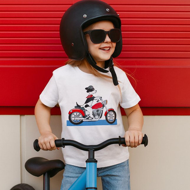 Camiseta T-Shirt Cão de Motociclismo (Criador carregado)