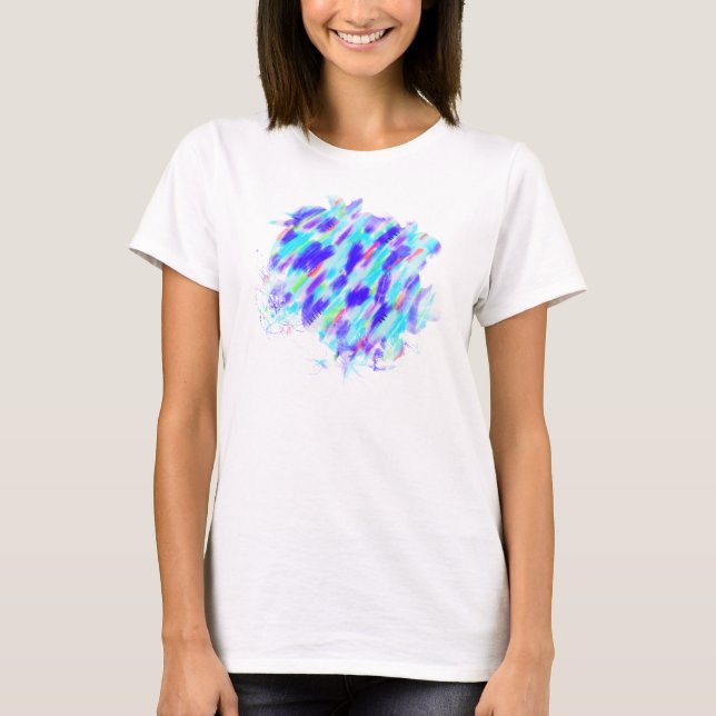Camiseta T-Shirt Caos Colorido (Frente)