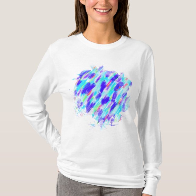 Camiseta T-Shirt Caos Colorido (Frente)
