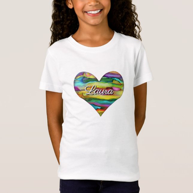 Camiseta T-Shirt cardíaco multicolor (Frente)
