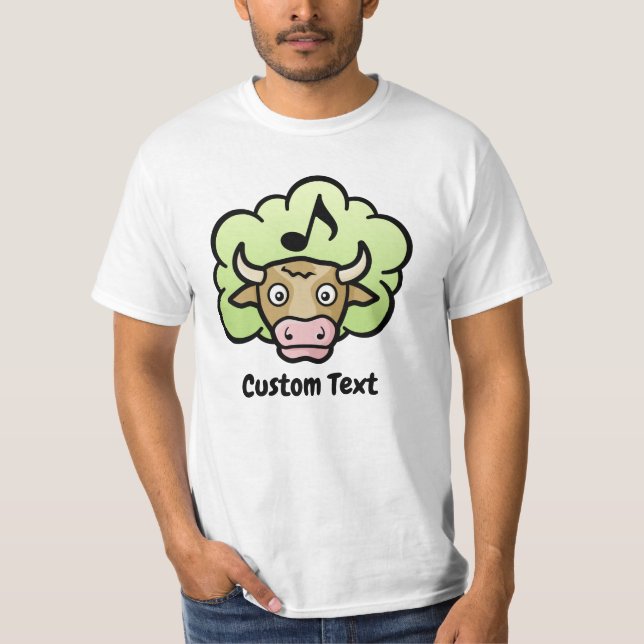 Camiseta T-Shirt Cartoon De Metano De Vaca (Frente)