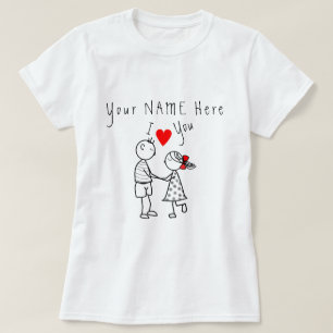Camiseta T-Shirt Casal com nome personalizado