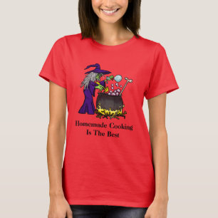 Camiseta T-shirt caseiro do Dia das Bruxas da bruxa do