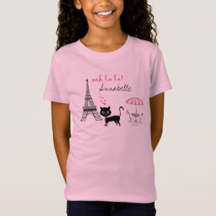 Camiseta T-Shirt Cat Paris Personalizada