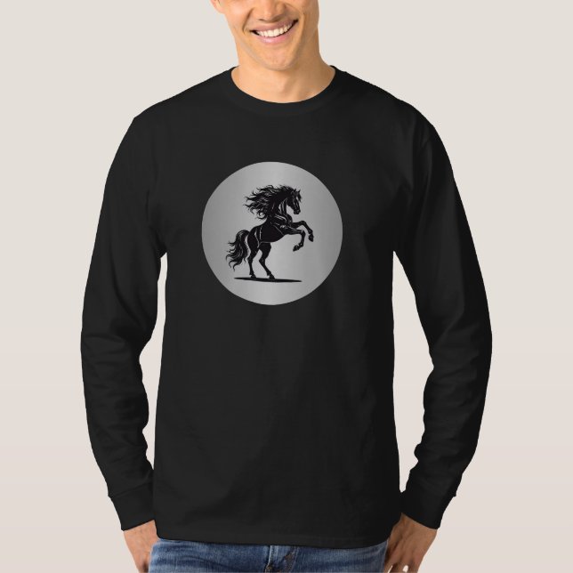 Camiseta T-Shirt Cavalo de Baleia de Espírito Selvagem (Frente)