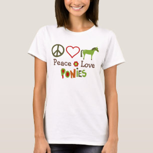 Camiseta T-Shirt Cavalo de Pôs de Amor da Paz