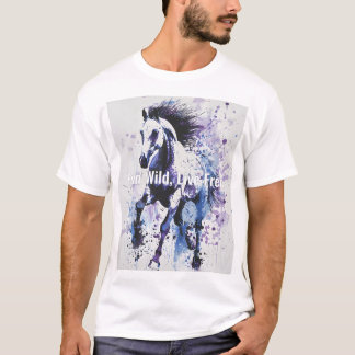 Camiseta T-Shirt Cavalo Selvagem Colorida