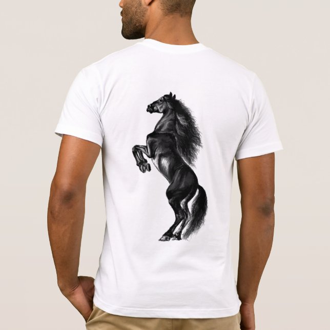 Camiseta T-Shirt Cavalo Selvagem Negro (Verso)