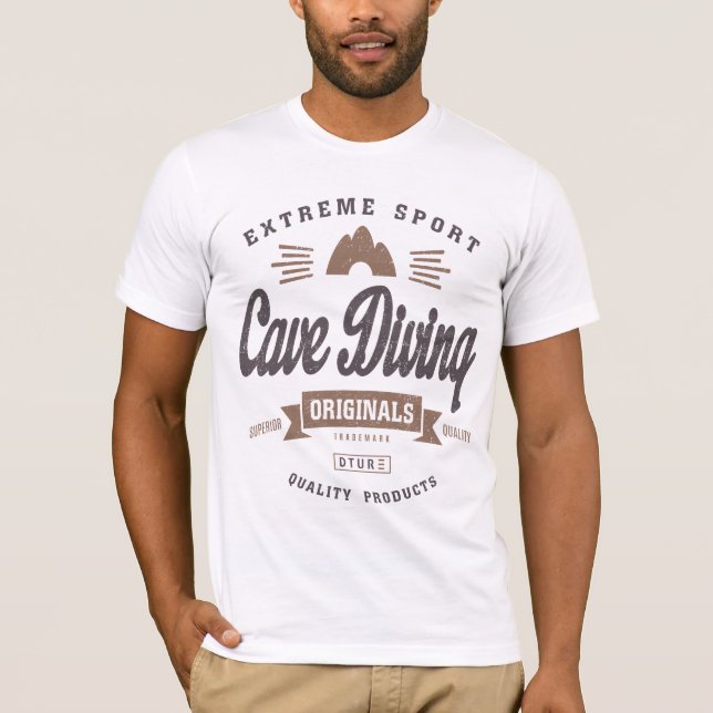Camiseta T-shirt Cave Diving (Frente)