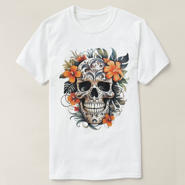 Camiseta T-Shirt Caveira (Frente do Design)