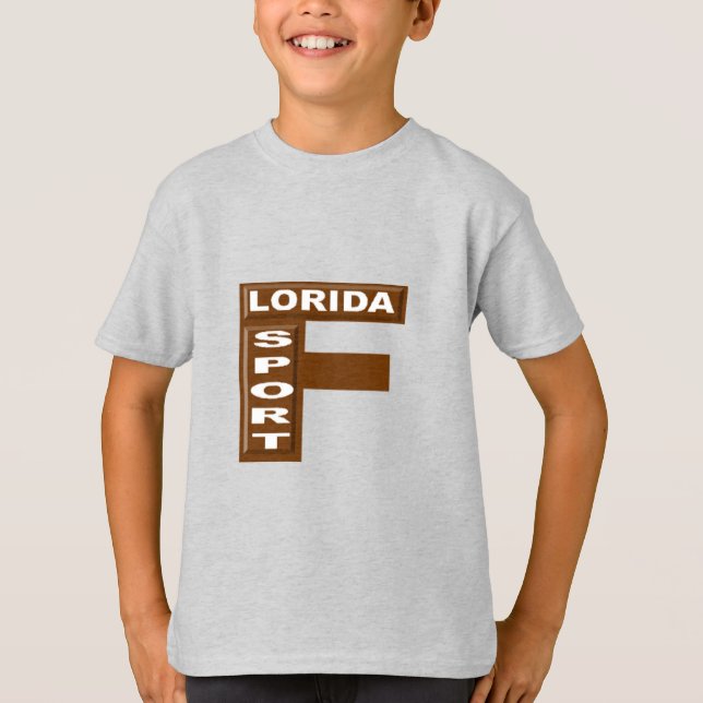 Camiseta T-shirt cendre enfants CHOCOLAT  FLORIDA  SPORT (Frente)