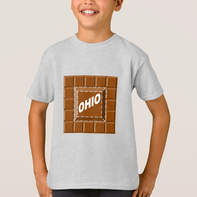 Camiseta T-shirt cendre Enfants  CHOCOLAT  OHIO (Frente)