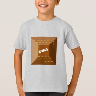 Camiseta T-shirt cendre Enfants CHOCOLAT USA