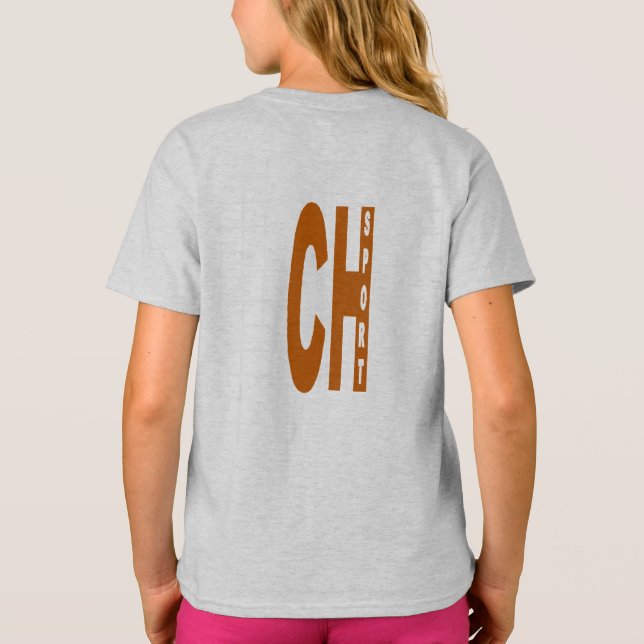 Camiseta T-shirt cendre filles DOS DESIGN  CH  SPORT (Verso)