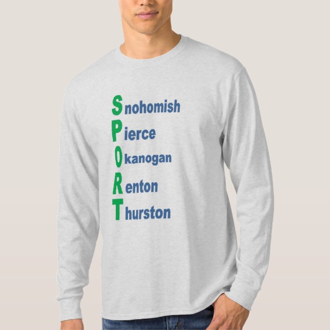 Camiseta T-shirt cendre manches longues  TOURISM  SPORT  WA (Frente)